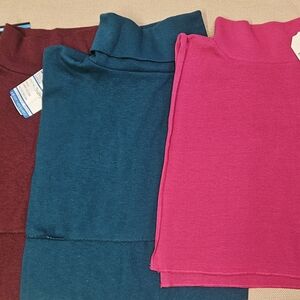 Dickies Pink, Teal, and Burgundy Turtleneck Tops